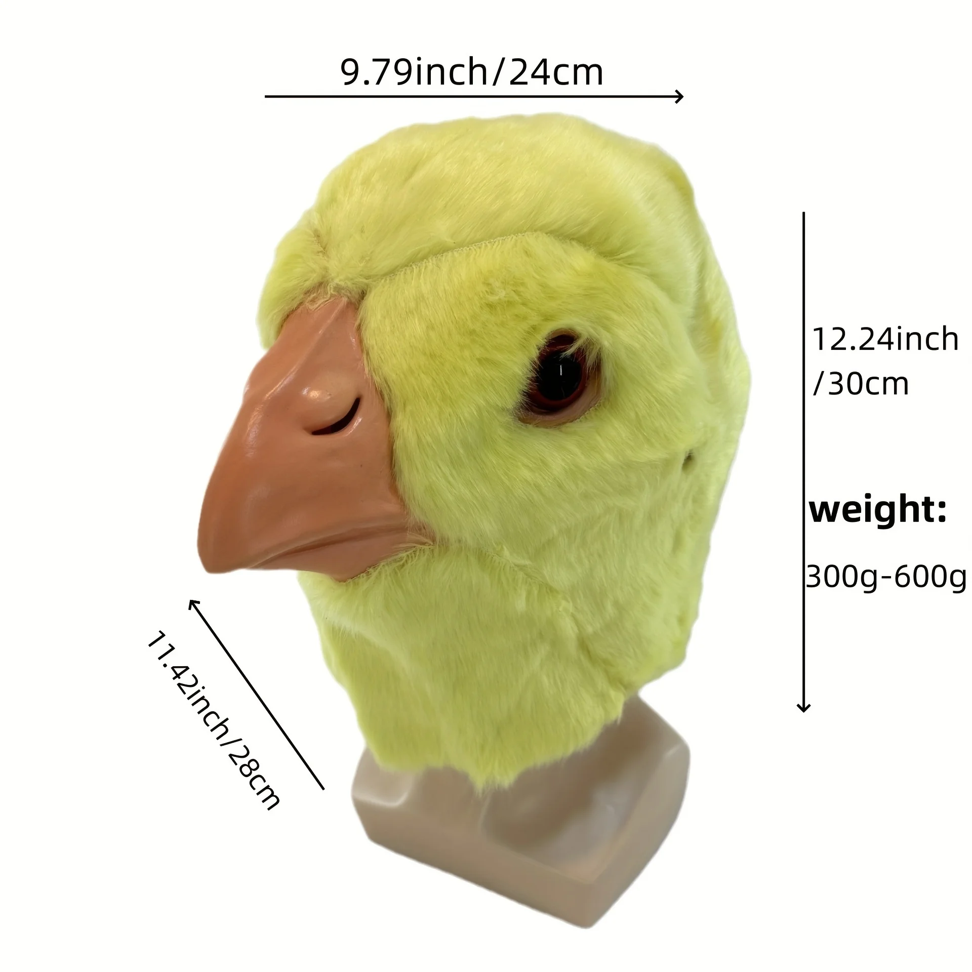 Halloween Chicken Costume Mask - Latex Stuffed Poultry Headgear for Party & Cosplay