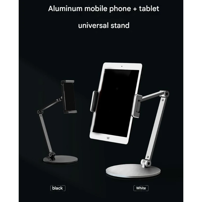 Heavy Duty Aluminum Tablets Stand With Rotating Base Ergonomic Support For Watching Movie And Reading Books