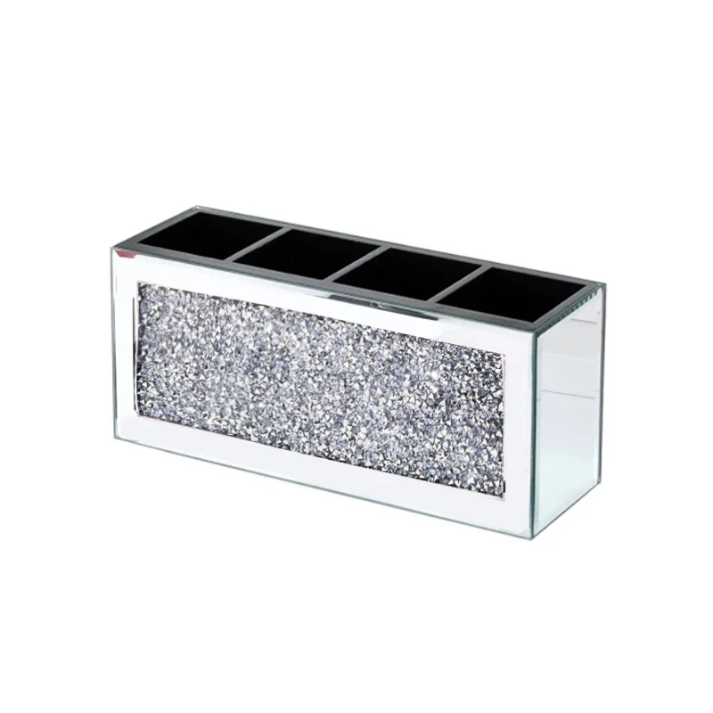High End Diamond Inlaid Tray Modern Decor Service Tray Home Desktop Skincare Jewelry Organization Storage Trays Decorative