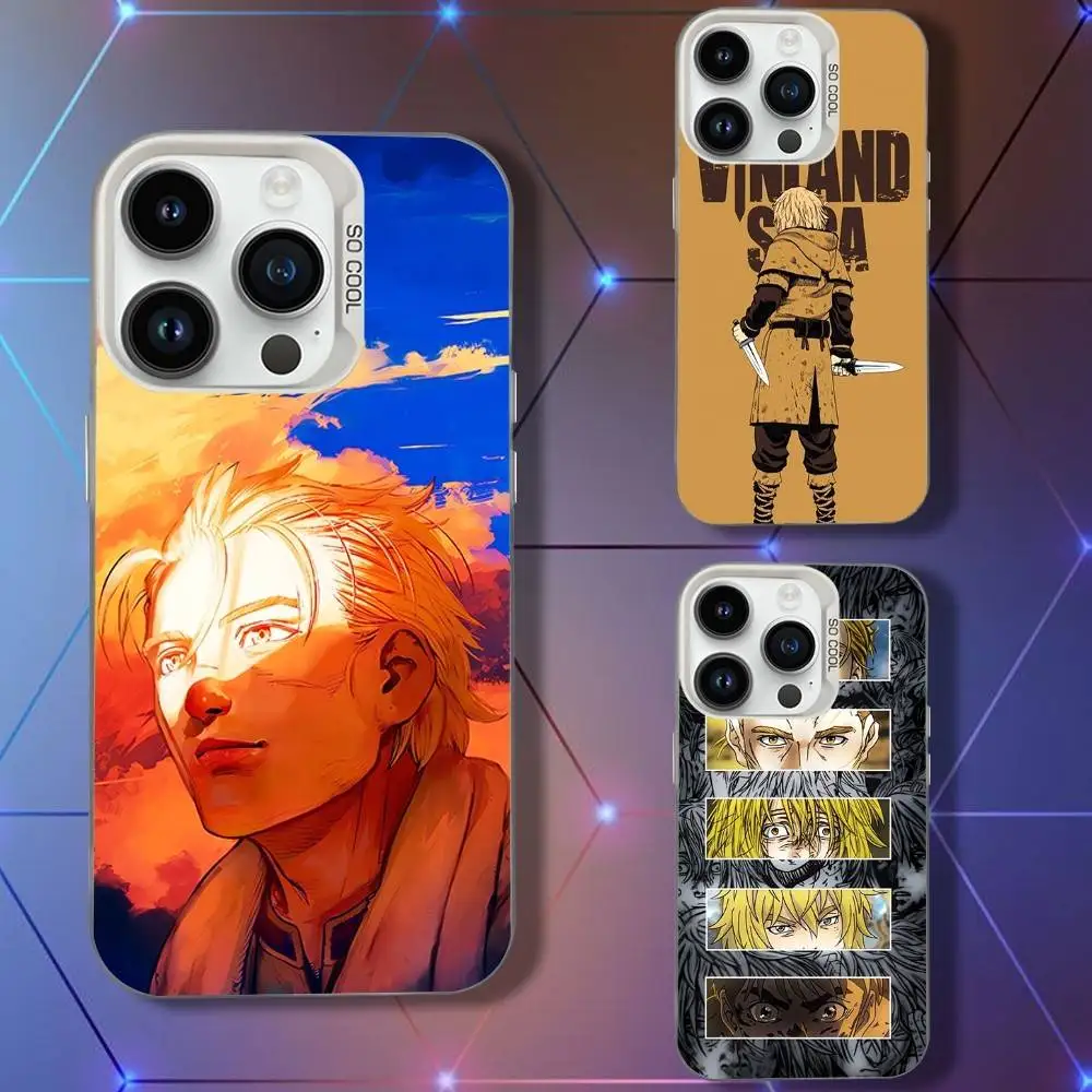

V-Vinlands Anime S-Saga Phone Case For iPhone 16,15,14,13,12,11,Pro,XS,Max,Plus,Mini,SE White Candy Matte Shockproof Cover