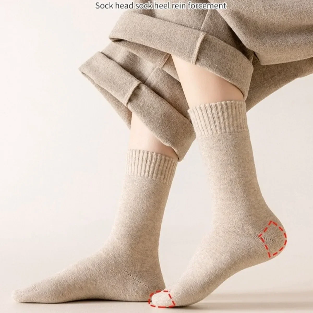 1 Para Zimowych Ciepłych Skarpet Termicznych Damskich Bardzo Grube Izolowane Skarpety Grzewcze do Botków Długie Skarpety na Zimną Pogodę Akcesoria Zimowe