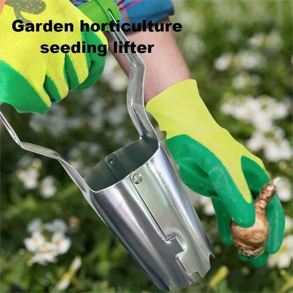 Handheld Seedling Transplanting Plastic Handle Cylinder Hole Punch Digger Efficient Horticultural Tool Seeder Excavator