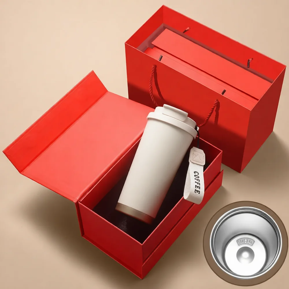 Modern 316 Stainless Steel Coffee Mug Double Wall Vacuum Insulated Travel Carafe Leakproof Leak Resistant Office Thermal Flask G