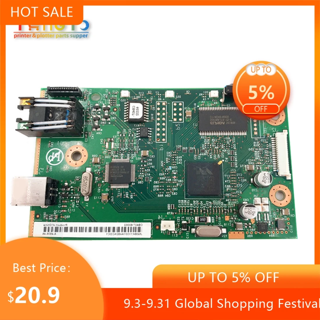 

Original Q3969-60002 CB407-60002 Formatter PCA ASSY logic Main Board MainBoard Formatter Board For HP1022N/LaserJet 1022n series