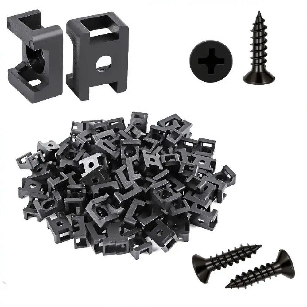 For Yuehaiyi Fixed Wire Saddles Screw Mounted Cable Tie Bases Management Holders Industrial Quality Organizer Tools