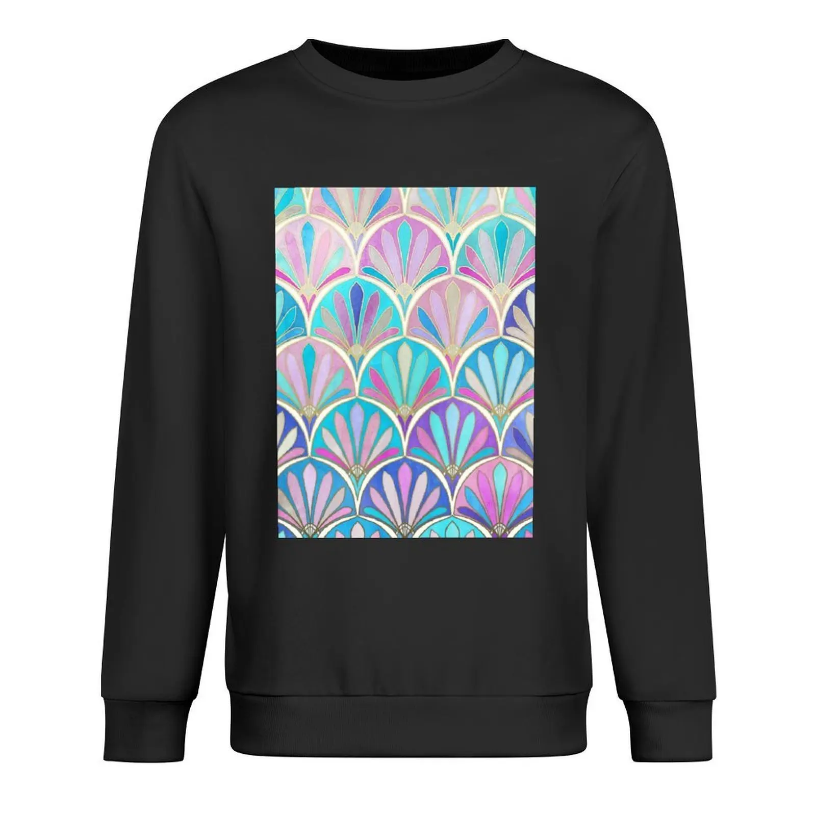 

Glamorous Twenties Art Deco Pastel Pattern Pullover korean autumn clothes anime clothes anime clothing aesthetic clothing hoody