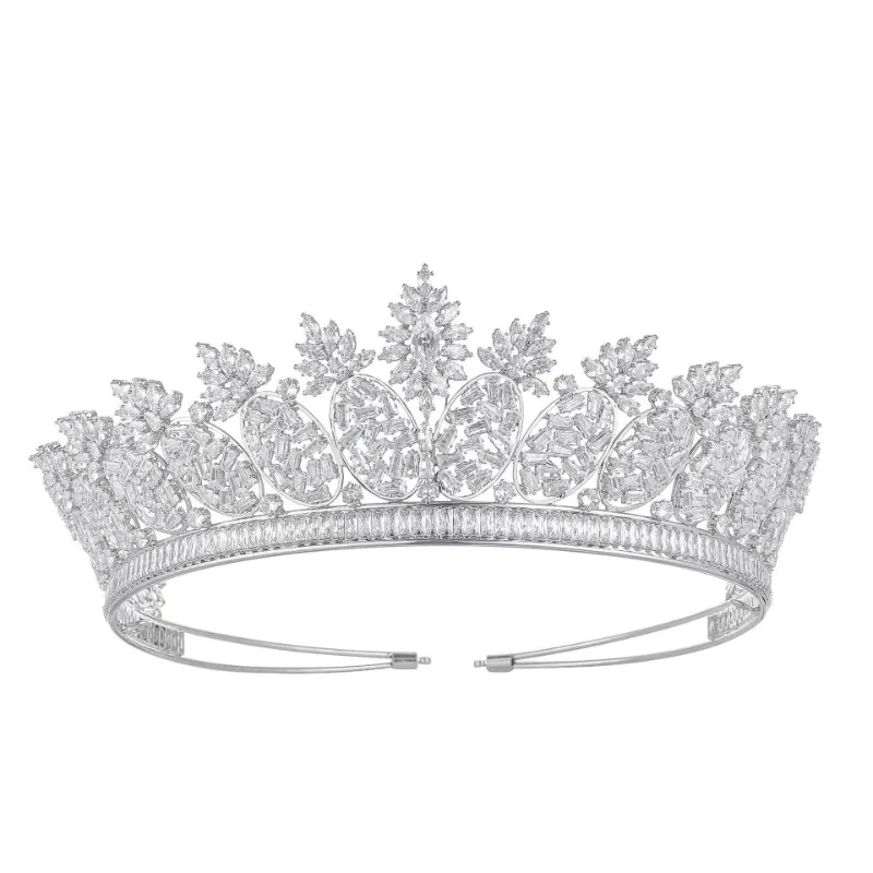 

Zircon crown European and American luxury to engage in a few Baroque princess headbands wedding dress accessories crown