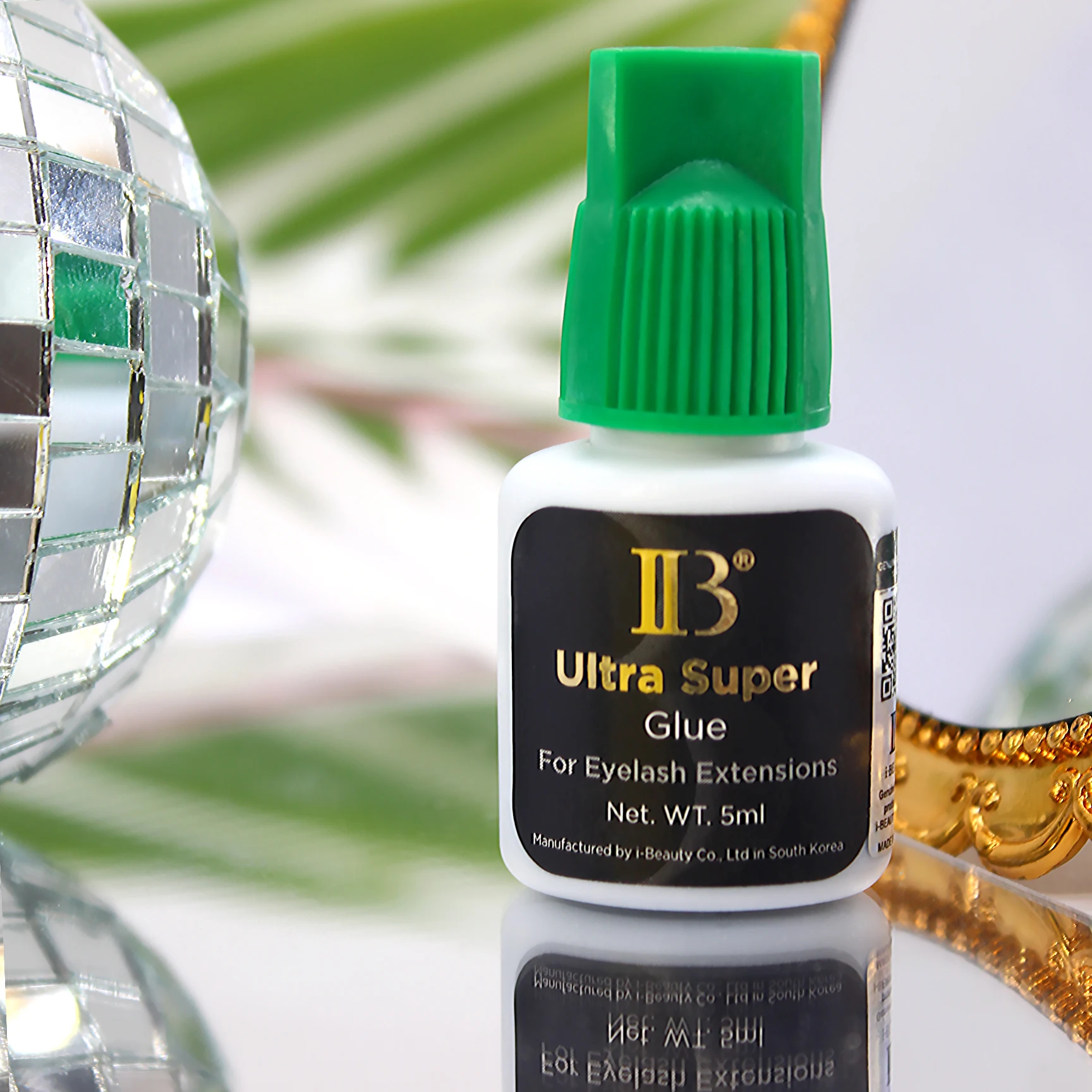 1 bottiglia IBeauty Ultra Super Colla Estensione ciglia finte Asciugatura rapida Lunga ultima Corea Beauty Shop Forniture adesive IB Tappo verde