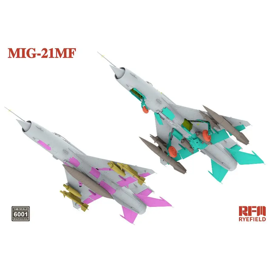 RFM6001 RYE FIELD Model 1/48 Soviet MIG-21MF Fighter Precision Assembly Kit