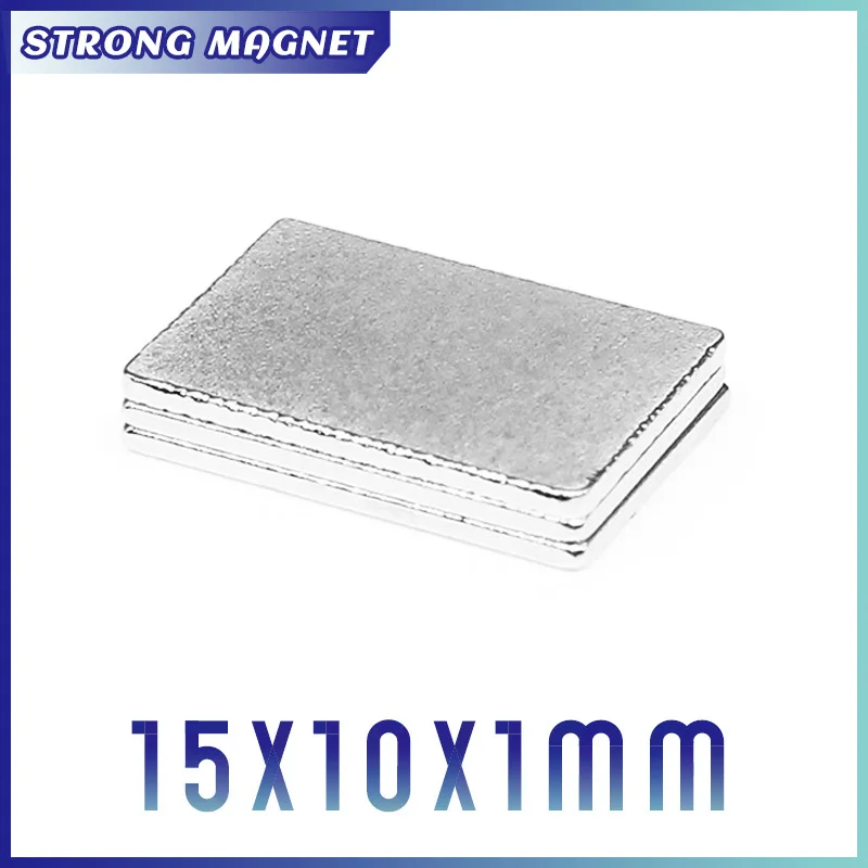 

5/10/20/50/100/200/300PCS Thin Block Powerful Strong Magnetic Magnets N35 15X10X1mm Permanent Neodymium Magnets 15x10x1 15*10*1