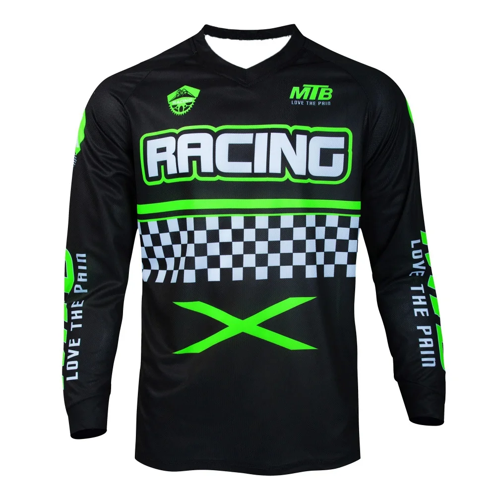 Outdoor Cycling Long-Sleeve Top MTB Print Breathable Mesh Mountain Bike Jersey Unisex Riding Gear view 4
