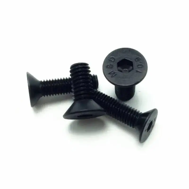 10P UNC 2#-56 4#-40 6#-32 8#-32 10#-2410#-32 10.9 Grade Carbon Steel Countersunk Hex Hexagonal Socket Screw Flat Head Allen Bolt