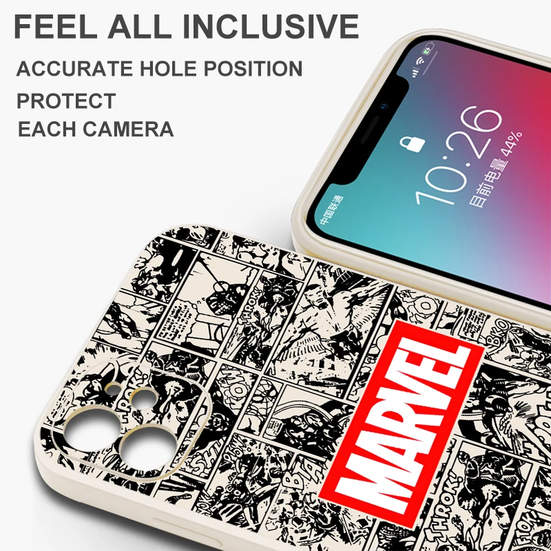 Marvel Comics Avengers per Xiaomi Mi 13 12 12s 11 11T 10T 10S 10 Pro custodia per telefono Ultra Lite custodia antiurto