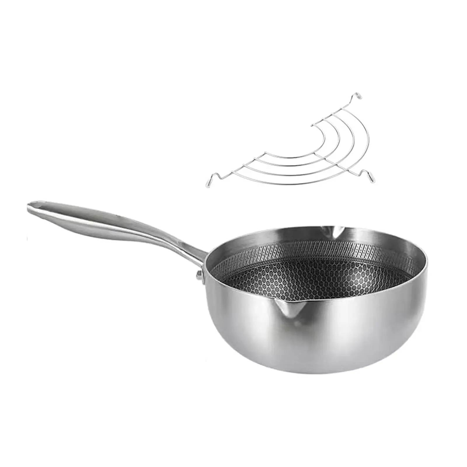 Deep Fryer Pot Cookware Japanese Tempura Fryer Pan Stainless Steel Saucepan for French Fries Sauce Chicken Dried Fish Warm Milk