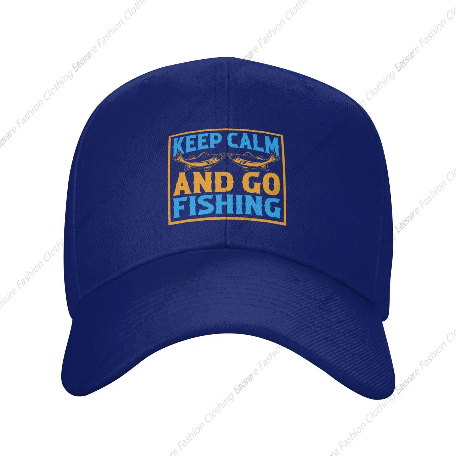 

Keep Calm and Go Fishing Baseball Cap Women Men Sun Hat Adjustable Golf Caps Dad Hats