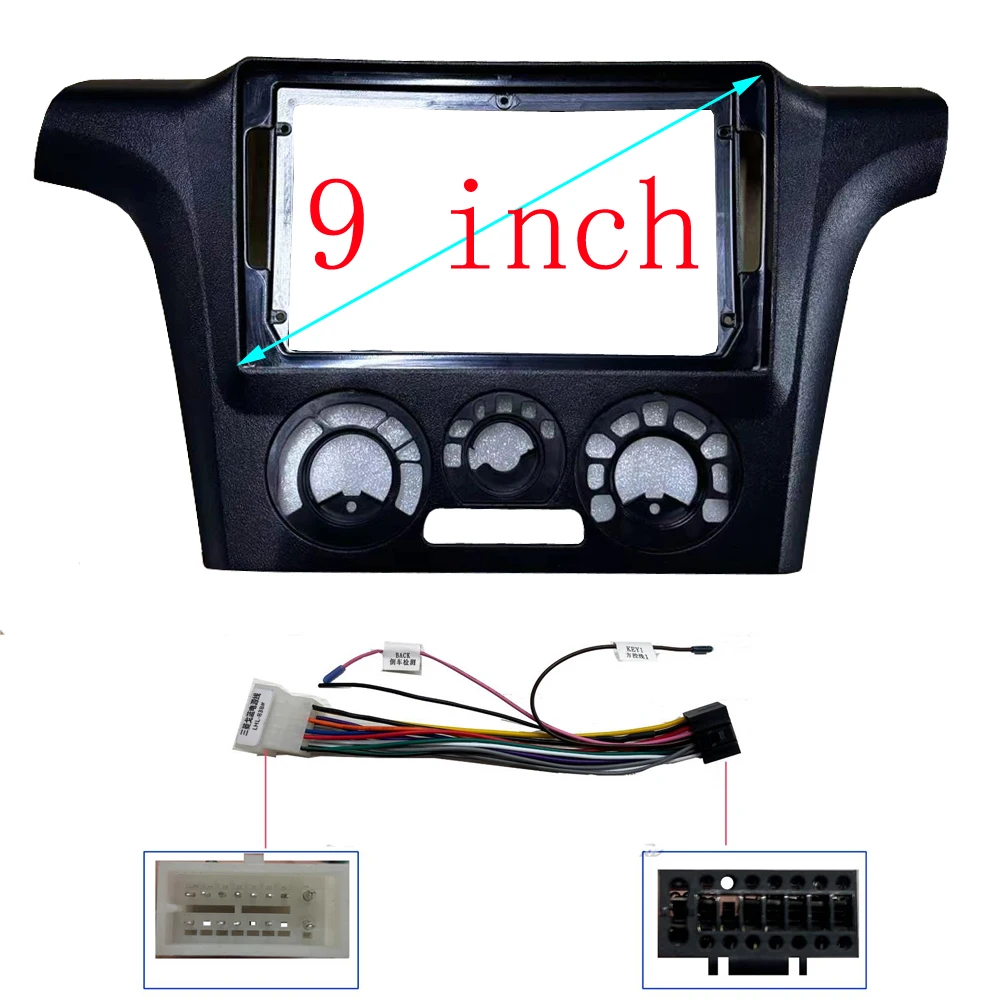 9/10 Inch Car Frame Fascia Adapter Android Radio Dash Fitting Panel Kit For Mitsubishi Airtrek Outlander 2001-2005 LHD/RHD