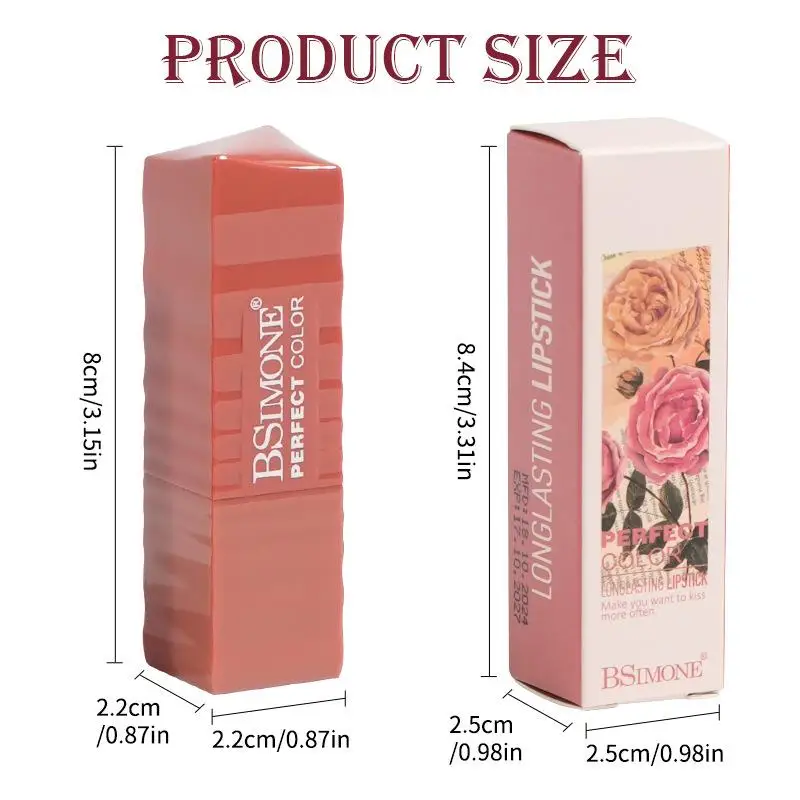 ลิปสติกเนื้อแมทท์ NEW BSIMONE หลากสี ชุ่มชื้น ติดทนนาน สีไม่หลุดง่าย ไม่ติดแก้ว