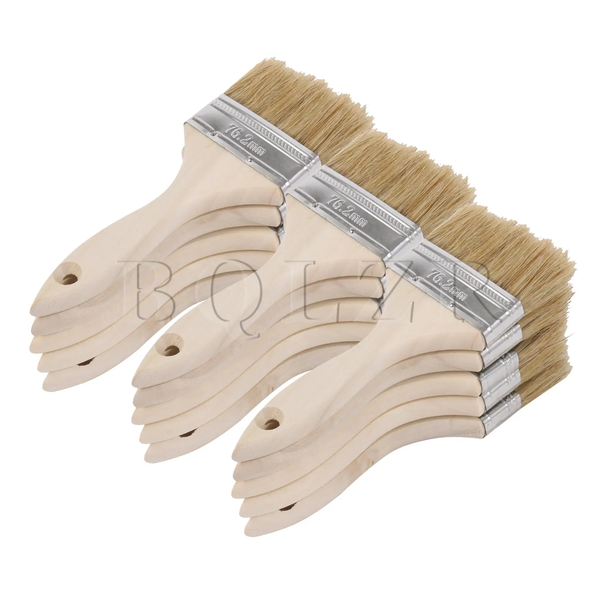 

BQLZR 15 Pcs Flat Painting Brush for Interior Exterior with Extended Handle 3"