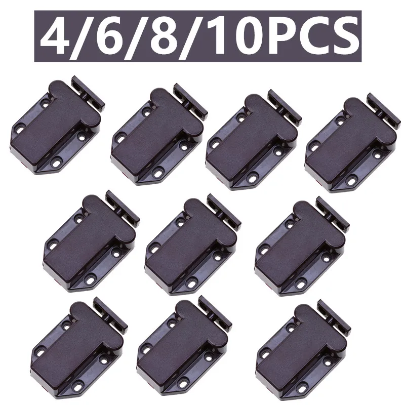 4/6/8PCS Plastic Cabinet Catches Damper Buffer Push To Open Beetles Touch Latch Door Closer Stoppers Furniture Fittings