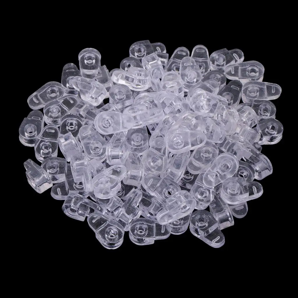 Screen Clips with Screws Secure Transparent Plastic Retainer Hardware for Fragile Panel Cabinet Furniture