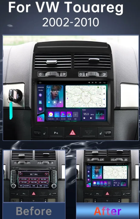 

10 Inch Android 13.0 4GB+64GB For Volkswagen Touareg 2003-2010 Car GPS Navigation Multimedia Player Radio Tape Head Unit Carplay