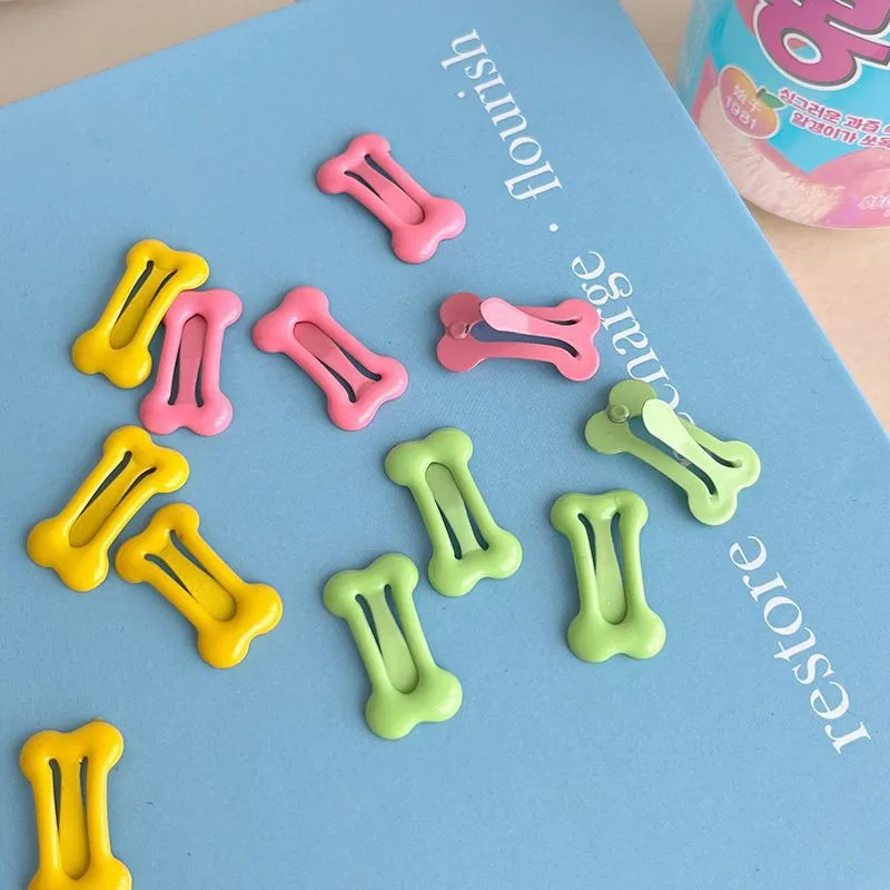 5/10/20pcs Dog Hair Clips Multicolor Barrettes Small Bone Snap Hair Clips for Dog Cat Pet Grooming Bows Pet Hair Accessories