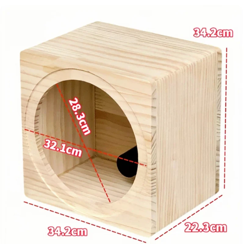 12 Inch DIY Speaker Empty Box for Car & Home, Solid Wood Subwoofer Enclosure for Audio Modification