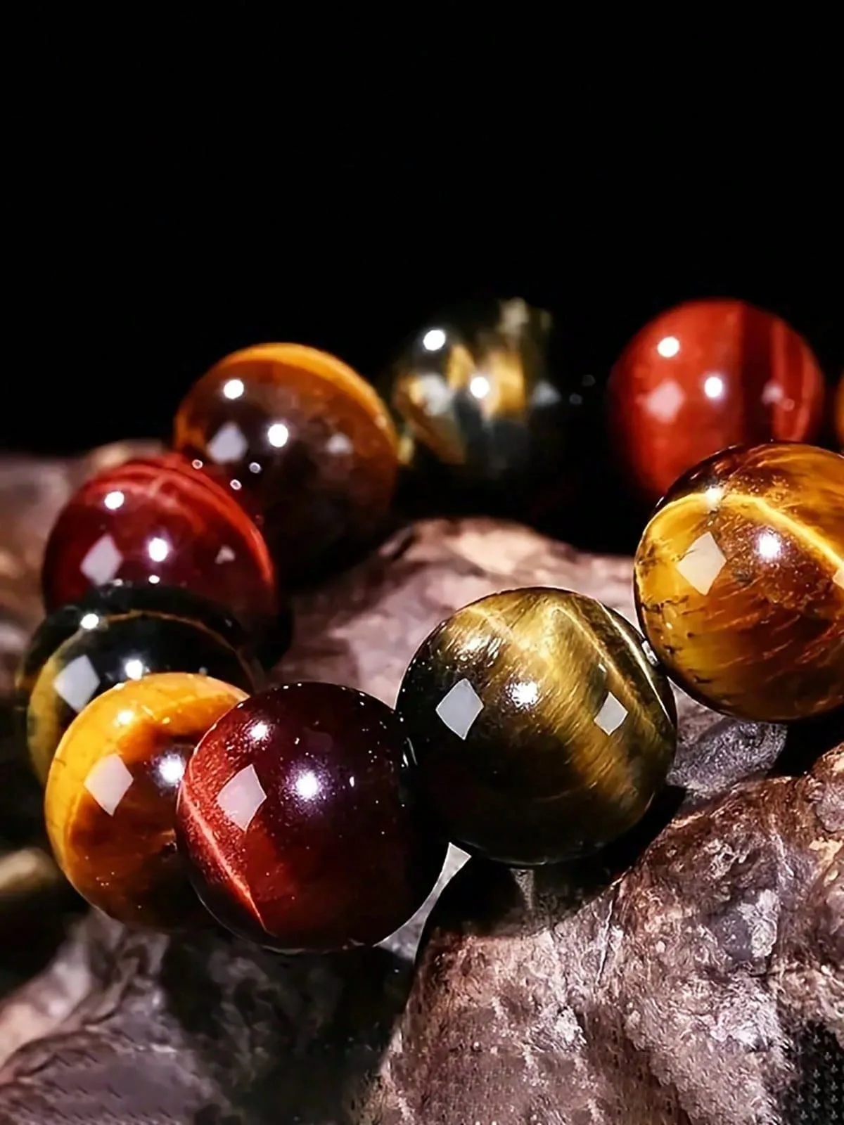 Natuurlijke kleurrijke tijgeroog stenen armband Cat Eye stenen armband is een geweldig cadeau voor zowel mannen als vrouwen