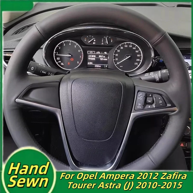 Car Steering Wheel Cover Hand-Sewn Microfiber LeatherFor Opel Ampera 2012 Zafira Tourer Astra (J) 2010-2015 Interior Accessories