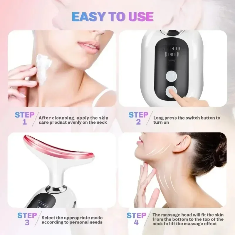 Neck wrinkle removal dolphin beauty device, micro current home beauty neck rejuvenation device, neck care device