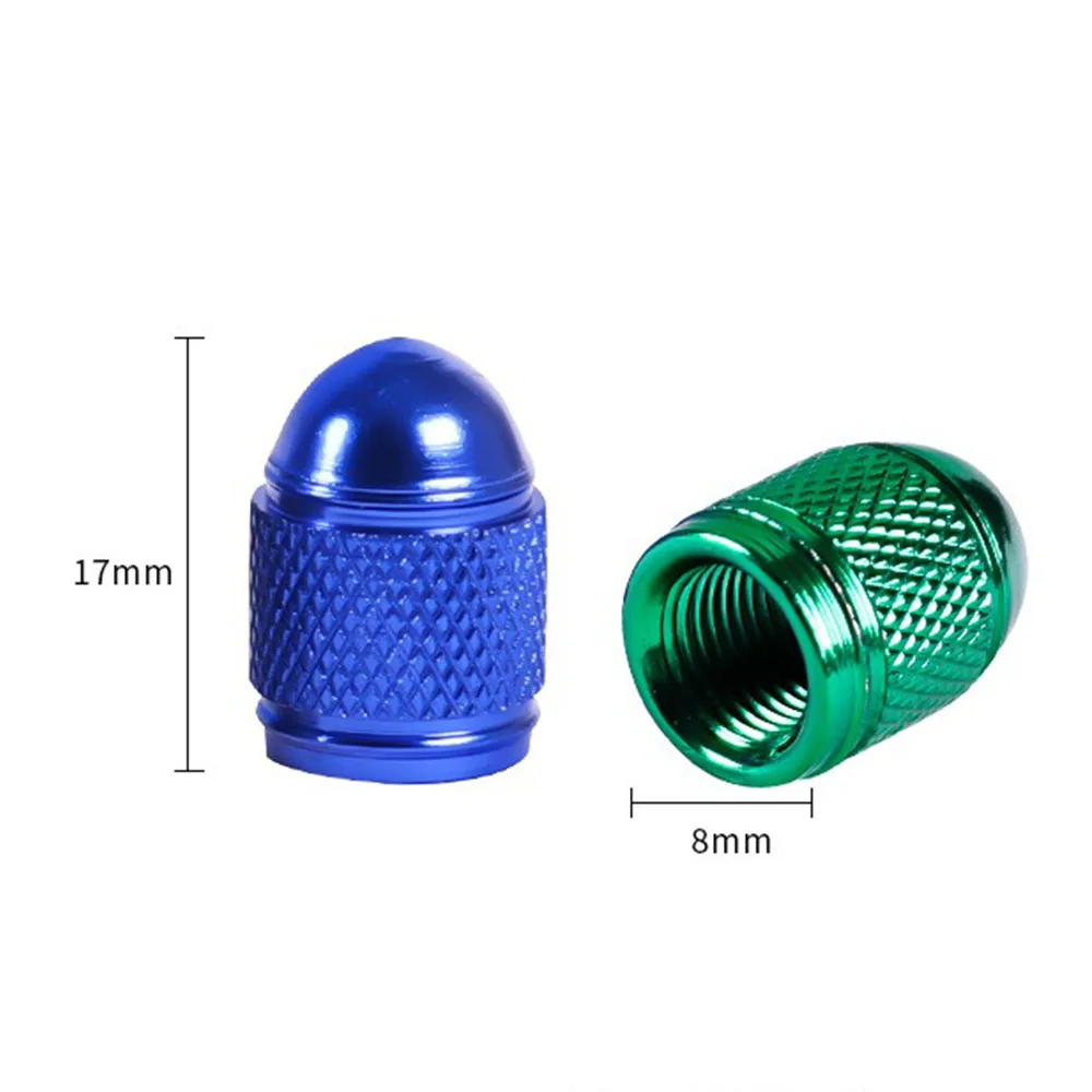 4pcs Aluminum Car valve Nipple Caps Bullet Bicycle valve Tire Rim Valve Wheel Stem Cap Exterior Parts Car Accessories