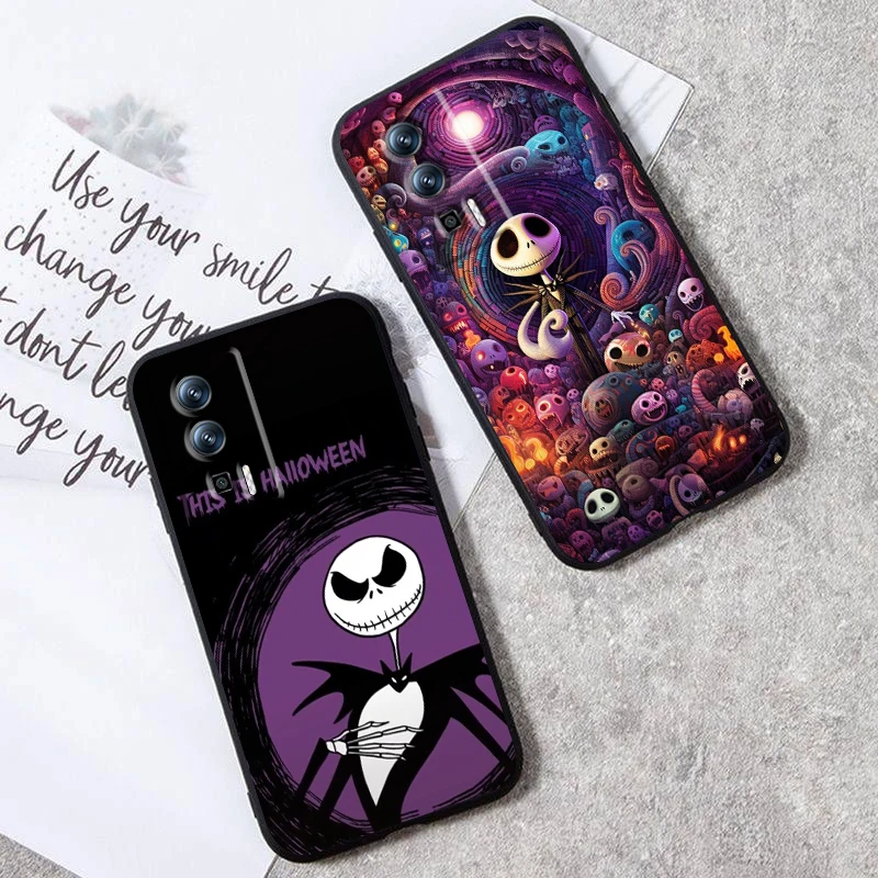 Skull Jack Dark Parody Cartoon For Xiaomi Redmi 9A 9C 9AT 10C 9 9T 10 12C 13C 8 12 K60 A1 K50 K40 5G Black Cover Phone Case