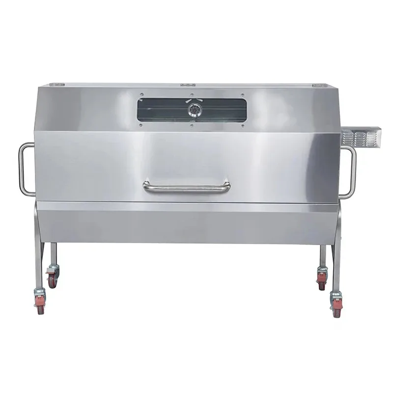 

Roasted whole sheep furnace charcoal automatic rotating stainless steel