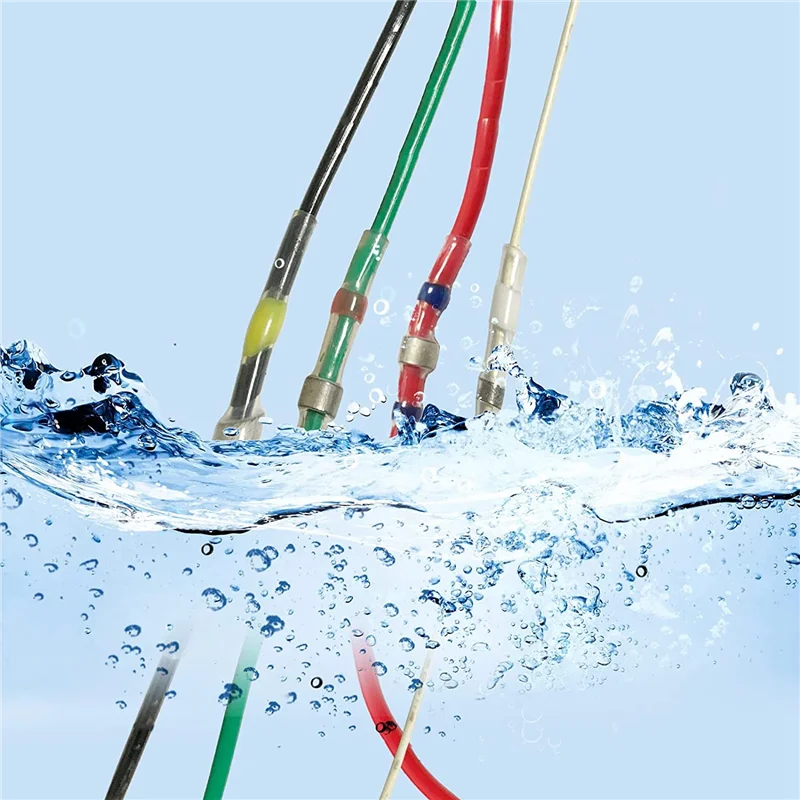 BHBD-140Pcs Solder Seal Wire Connectors, Heat Shrink Butt Wire Connectors, Multi-Purpose Electrical Terminal Kit,Auto Marine