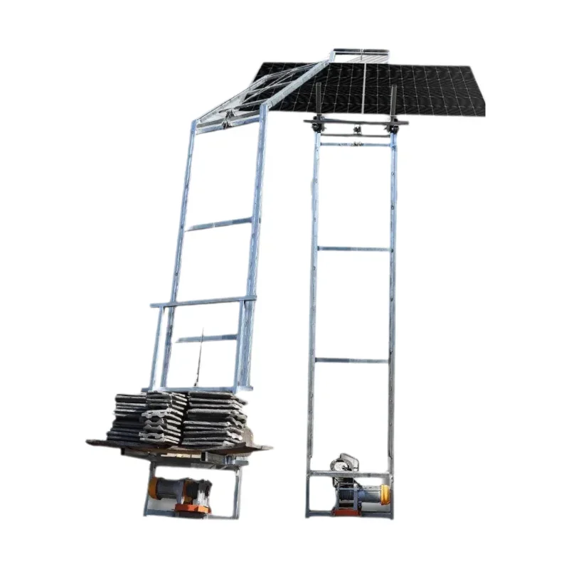 Slope Type Solar Panel Lift Small Tile Roof Special Glazed Tile Steel Door Window Loading Automatic Turning Elevator