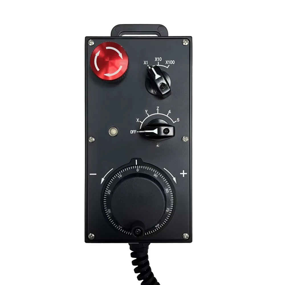 AV-EAHS-894 MPG Handwheel HS Series Manual Pulse Generator Handheld Controller Emergency Stop Button for CNC Machine