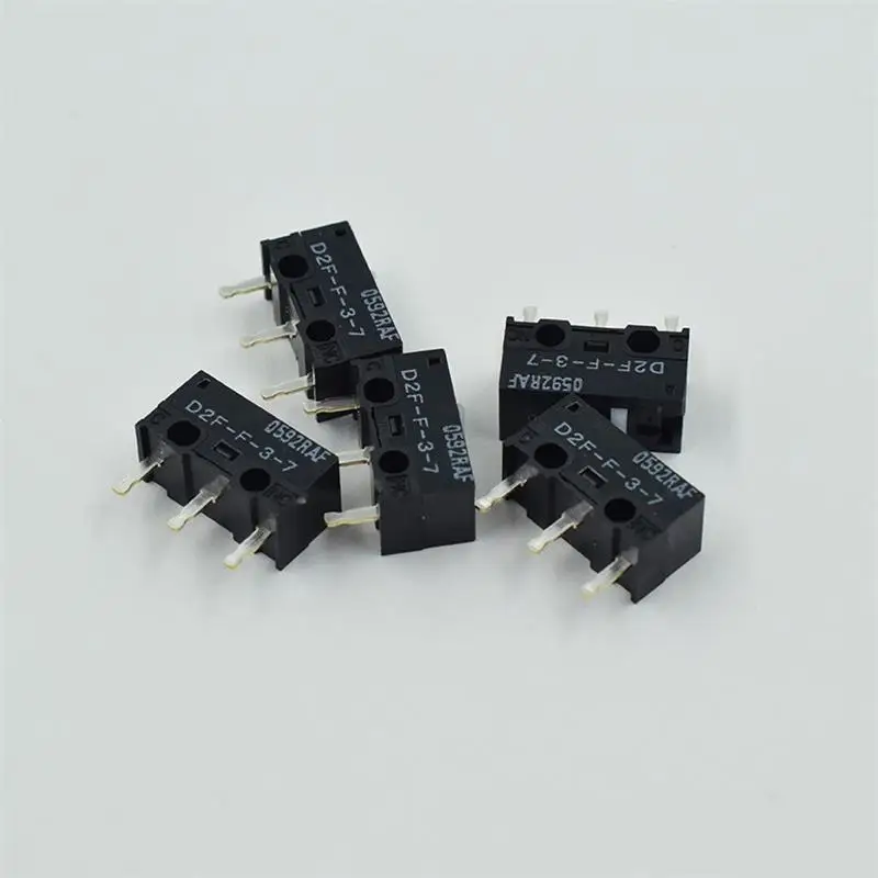 D2F - F-3-7 Snap Action N.O./N.C. SPDT Pin Plunger 3A 125VAC 30VDC 1.47N Travel micro switch for Omron mouse switch