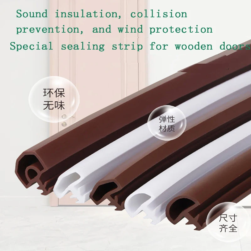 

Special Sealing Strip For PVC Wooden Doors Soundproof Windproof And Anti-collision Rubber Strip For Bedroom Door Frame Slot Type