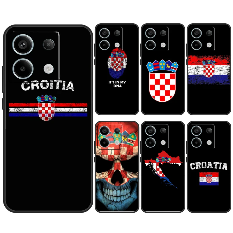 Croatia Flag Coat of Arms Case For Xiaomi Redmi Note 13 Pro 12 11 8 9 10 Redmi Note 12S 11S 10S 9S 10C 12C 13C Cover