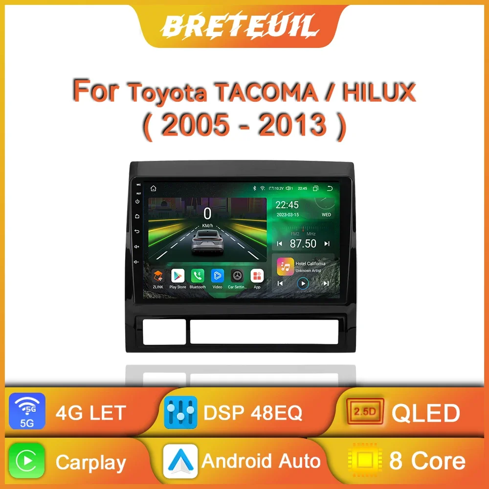 For Toyota Tacoma 2 HILUX 2005 - 2015 Car Radio Android Intelligent Multimedia Player Navigation GPS Carplay Screen Auto Stereo