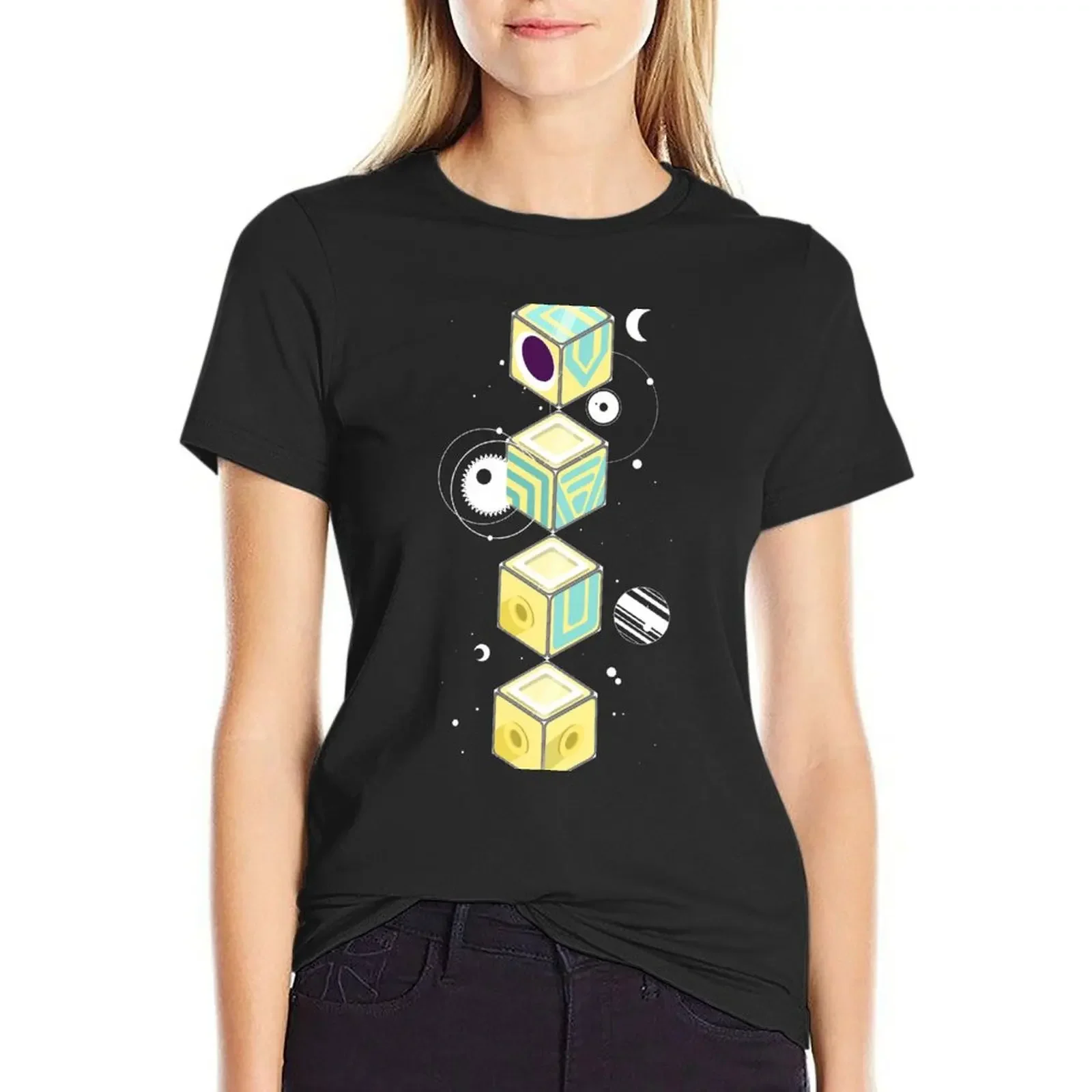 

yellow totem T-Shirt blacks tees vintage clothes Women's t-shirt