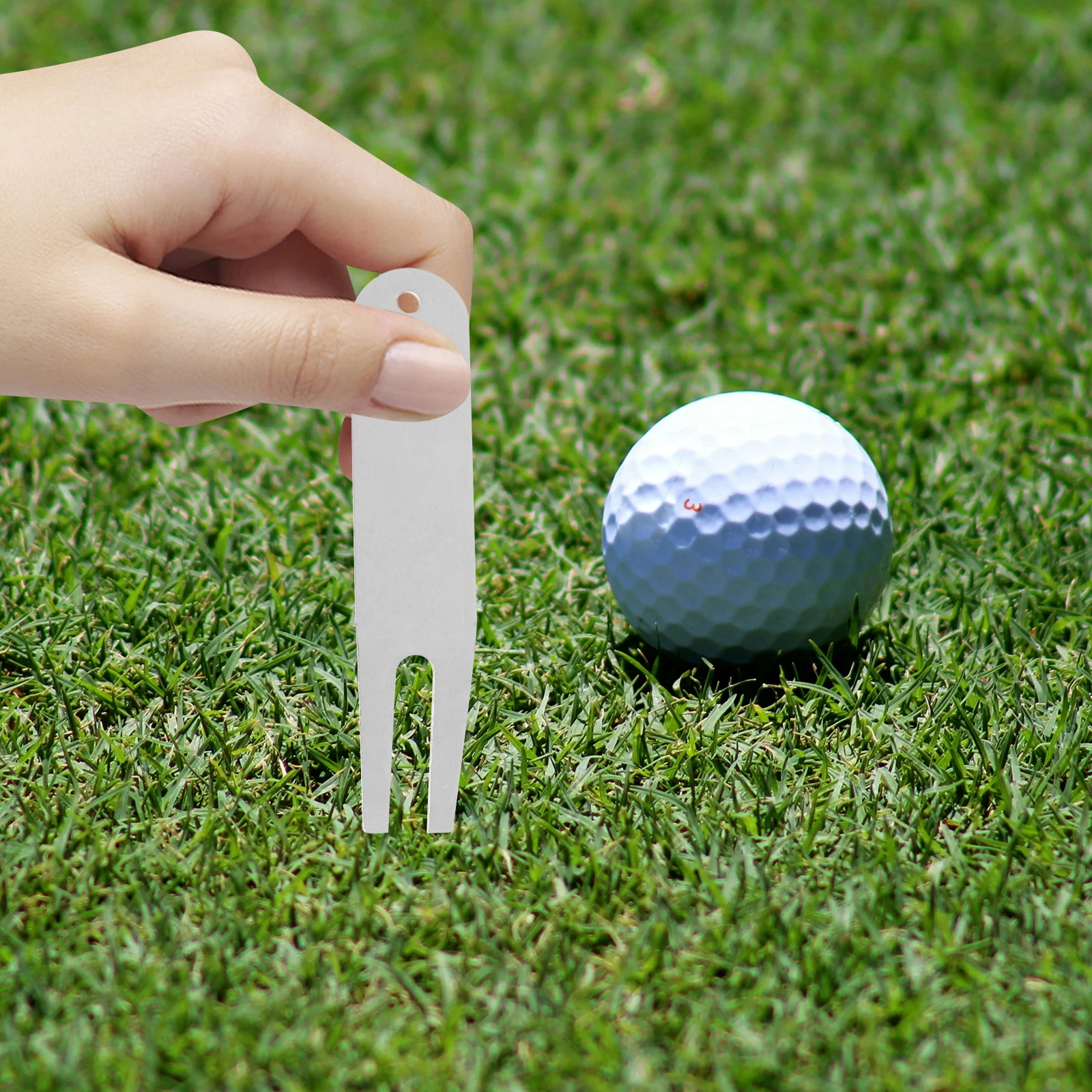 

2Pcs Golf Divot Repair Tool Portable Fork for Golfing 304 Stainless Steel Accessories Golfs Supplies Ball