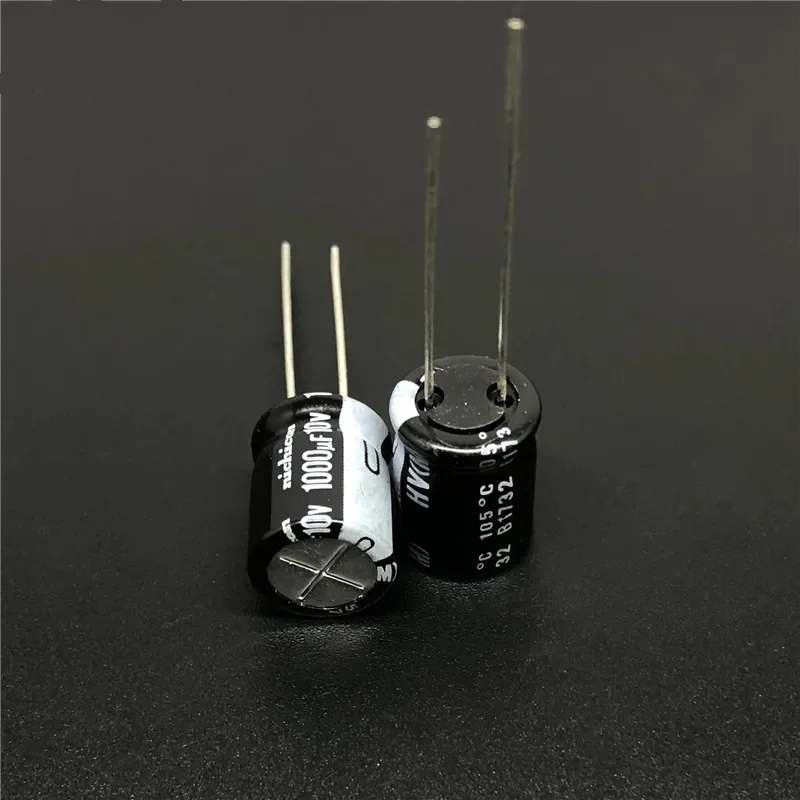 10pcs/100pcs 1000uF 10V NICHICON HV SERIES 10x12.5 Ripple ต่ำต่ำความต้านทาน 10V1000uF อลูมิเนียม Electrolytic Capacitor