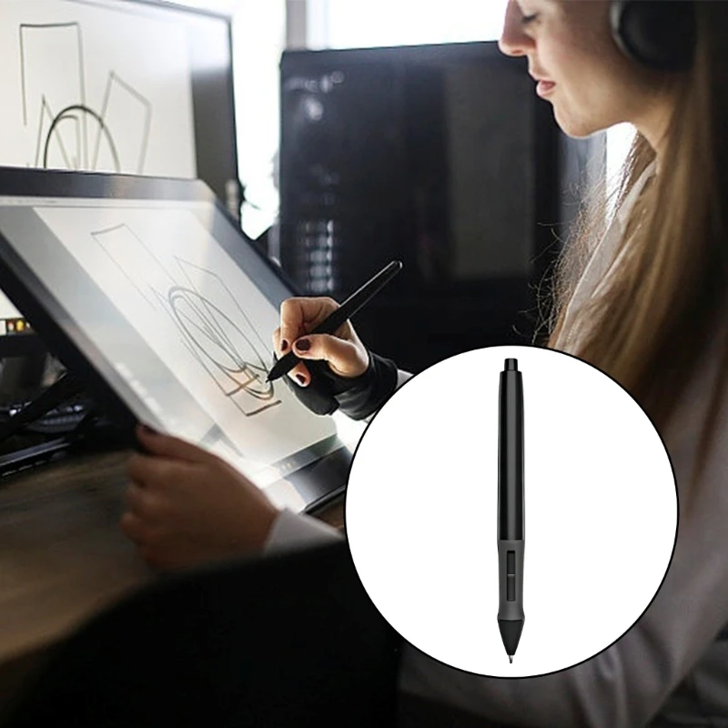 

Aluminum Battery Power Tablets Drawing Pen PEN68 Double Programmable Button 2048 Pressure For Digital Art 896C