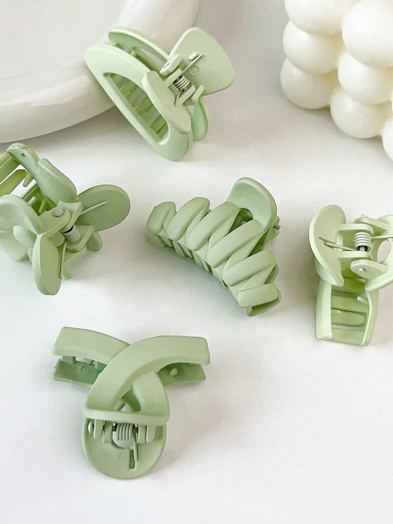 10 Stück mehrfarbige kleine Haarklammern, niedliche Blumen, rutschfeste Kieferklammern, 5 Stile, Bananenklammern, Haarschmuck für Frauen und Mädchen – Detail 24