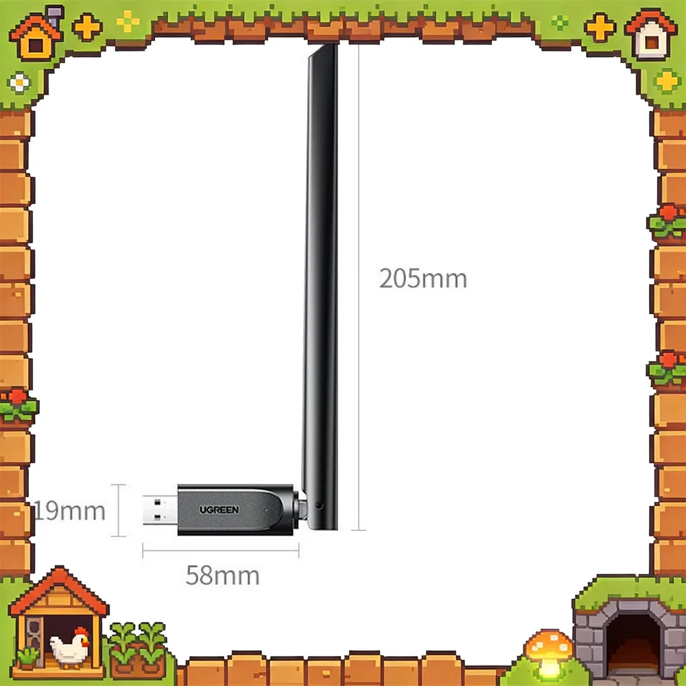 UGREEN AX900 WiFi 6 USB Wireless Adapter Dual Band 2.4GHz 5GHz Network Receiver for Desktop Laptop