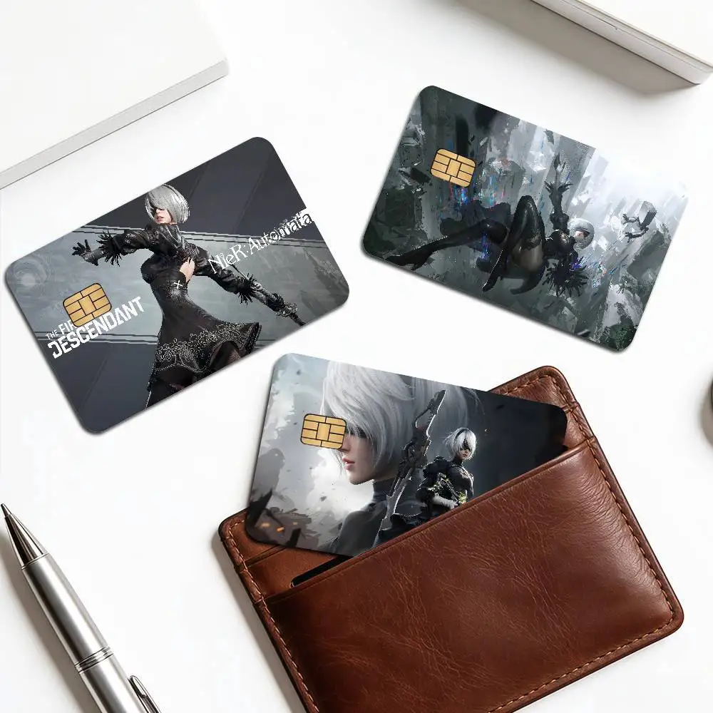 Sci-Fi DARK N-NieR:Automata Anime Front Cover Film Sticker Skin for Credit Debit Card Small Large Chip