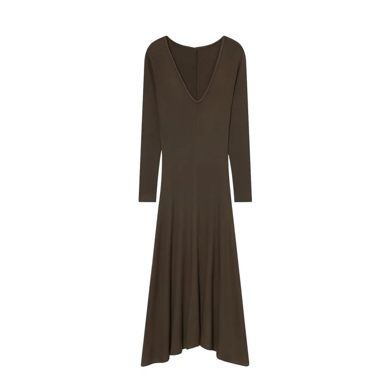 

Jenny&Dave Minimalist Dress Woman Clothing Elegant Party Dresses Rib Slim Fit Womens Dresses Long Dress Vestido