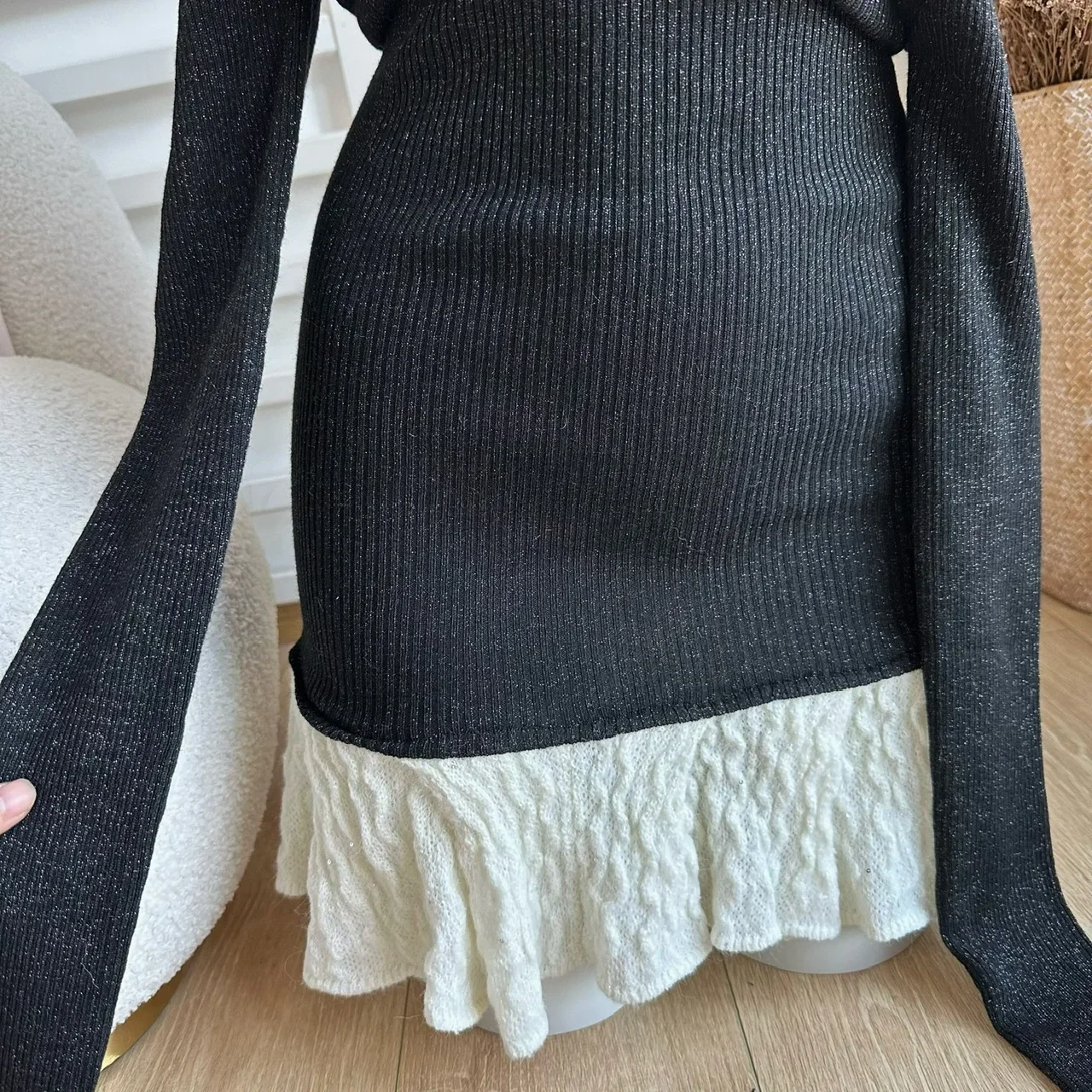 Harajuku Chic Loose Y2k Knitted Dress Women French Vintage Elegant Long Sleeve Sweater Dress Female Solid Casual Clothes Autumn