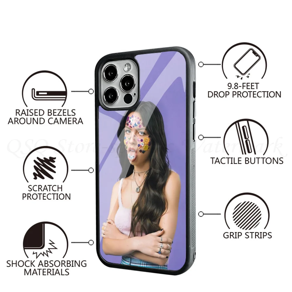 O Olivia Isabel Rodrigo Mobile Phone Cases For IPhone 15 14 13 Pro Max 11 12 Mini Alex Mirror TPU Shell